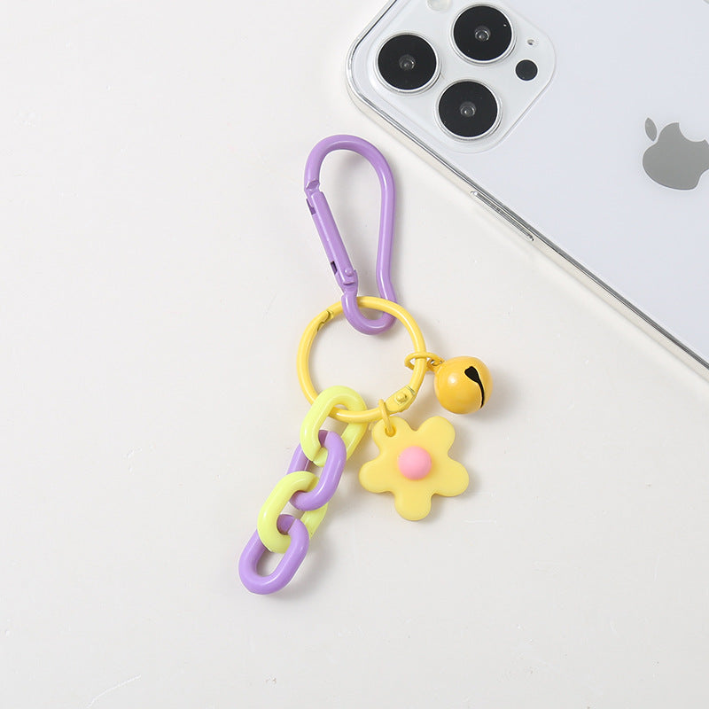 Wholesale Flower Chain Bell Keychain